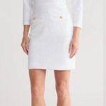 Veronica Beard NWOT $548 Channing Jacquard Sheath Dress White Sz 14 Photo 0