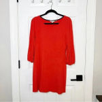 BODEN Lucie Red Knit Tunic Long Sleeve Dress US 8R/UK 12R Casual Office Modest Size 8 Photo 1