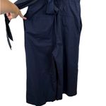 J.Crew Navy Dark Matter Poplin Jumpsuit Stretch Preppy Spring Casual Chic Size 2 Photo 9