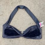 Norma Kamali  Bill‎ Mesh Halter Bikini Top Navy Blue M Photo 3