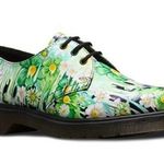 Dr. Martens 1461 Oxford Green Slime Floral Paint Slick Shoes Photo 0