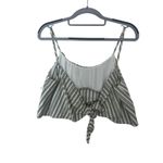 Altar'd State  Green Stripped Crop Top - Small Photo 2