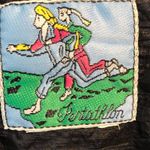 90S VINTAGE Baroque Silk Pattern pentathlon Windbreaker Jacket Large Black Photo 3