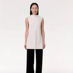 Another Tomororw cashmere MOCK NECK SLEEVELESS SWEATER White Size XL Photo 7