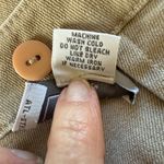 Loft Ann Taylor stretch beige pull on zip closure denim knee length skirt size 4 Photo 9