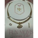 NIB The Fun Moms Tennis Club Evil Eye Bracelet 2 Earrings Set Silver Plated Photo 6
