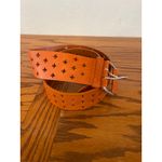 San Giorgio laser cut star leather belt XL Tan Photo 2
