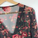 Torrid  Chiffon Lace Floral Bell Sleeve Babydoll Top 2X Sheer Whimsigoth Romanic Photo 5