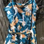 Roxy Nowhere to Hide Dress Small Midi Print Strappy Hibiscus ๐บ Photo 4