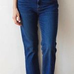 Lee Blue Dark Wash Classic Fit Straight Leg Capri Jeans Photo 0
