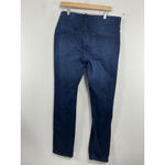 Nine West Womans Blue Jeans 14 Navy Slim Straight Elastic Waist Photo 1