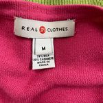 Real Clothes Pink And Green Striped Cardigan Photo 3