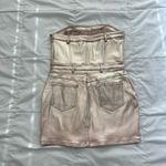 Oh Polly  x Bratz rose gold soft pink metallic tube top denim mini dress 4 Photo 6