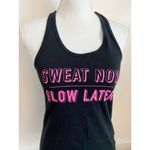 PINK - Victoria's Secret Nike • Black Pink Sweat Now Glow Later Tank Top Photo 2