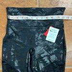 Spanx NWT  Women’s Faux Leather Bike Shorts Black Camo Stretch size XS Photo 3