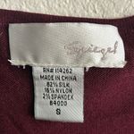 Siegel Silk Blend Sequin Y2K Burgundy Tank Top S Red Photo 6