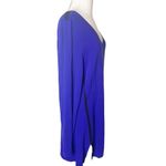 Marina Rinaldi maglia sweater colorblock v neck blue black sz 16 Photo 4