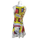 Heart Multicolor Queen of Hearts Sleeveless Square Neck Mini Fit & Flare Dress S Photo 1