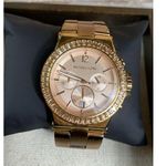 Michael Kors MK-5412 ROSE GOLD DAY/DATE UNISEX WATCH NEW BATTERY INSTALLED GUC Photo 3