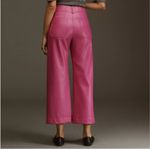 Anthropologie NWT Maeve Collette Pink Faux Leather Wide Leg Pants SIZE 25 Photo 1