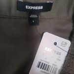 EXPRESS Boucle Tweed Button Cropped Shacket Jacket Olive Green Size Large Photo 5