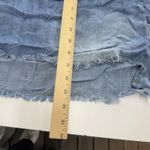 Bella Dahl  Dress Womens Small‎ Blue Chambray Denim Long Sleeve Frayed Hem Mini Photo 9