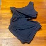 Michael Kors  Black One-Shoulder Swim One Piece Photo 2