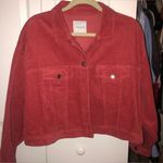 Angel Kisses Los Angeles Red Corduroy Jacket Size L Photo 0