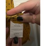Lily White  Polka Dot Blouse‎ Women's Size Small Mustard Yellow Top Crossover Photo 2