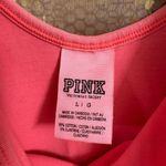 PINK - Victoria's Secret  Bright Neon Pink Tank Stretch Bodycon Mini Dress Large Photo 4