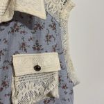 POL Crochet Lacy Floral Sleeveless Blouse Top With Front Pockets Photo 5