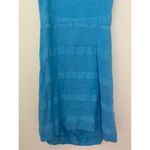 Free People Free-est Mika Mini Dress Striped Open Tie Button Back Cotton Linen S Photo 5