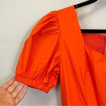 Endless Rose  Orange Puff Sleeve Belted Tiered Midi Dress Size S‎ Photo 3