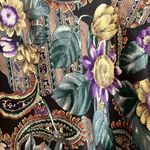 Floral Satin Chemise Purple Size M Photo 1