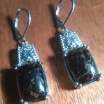 Matrix Silver Shungite Platinum Over Copper Lever Back Earrings Photo 2