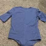 Everlane Women's Bodysuit Blue Short Sleeve Crewneck Bodysuit Size Medium Photo 1