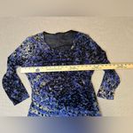 Nic+Zoe Geometric Abstract Pattern Twist Dress Size MED Blue Black Photo 5