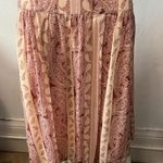 Ann Taylor paisley Red & Pink indian rustic country Aline rustic print skirt 4 Photo 0