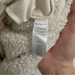 Athleta Talus teddy Sherpa half zip pull over cream sweatshirt L Photo 7