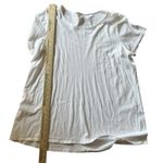 J.Jill Pure Jill Scoop Neck Elliptical Tee Women's L White Short Sleeve Top Neutral Photo 4