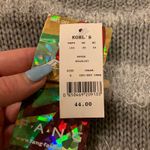 NWT FANG Gray Striped Cropped Sweater Photo 3