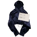 Free People Intimately Cropped Velour Hoodie Photo 4