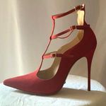 Schutz Schultz Scarlet  Nobuck Cage Pumps. US 9.5 Photo 0