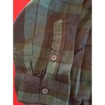 Lucky Brand Women's Super Soft Flannel Shirt Size XS Green/Blue Plaid Photo 1