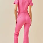 Red Denim Jumpsuit Size L Photo 1