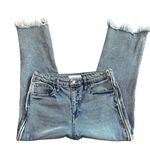 Wild Fable  Women’s Size 10 Jeans Zipper Detail High Rise Ankle Fray Hem Festival Photo 2