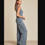 Barefoot Dreams Set - CozyChic Ultra Lite V Neck Ribbed Tank & Pants Blue Cove S Photo 1