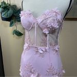 Lulus NWOT Radiant Expectations Pink Embroidered Floral Bustier Maxi Dre… Photo 3