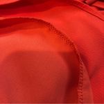 Tyche  Tomato Red V Neck 3 Quarter Ruffle Sleeve Lined Popover Dress Womens Large Photo 5