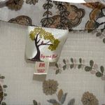 Fig and Flower Sheer Floral Paisley Button Down Blouse Womens sz M Boho Cottage Black Size M Photo 1